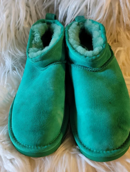 🆕️🎿Ugg Ultra Mini Boots, Emerald Green - Sz 8 - Picture 6 of 11